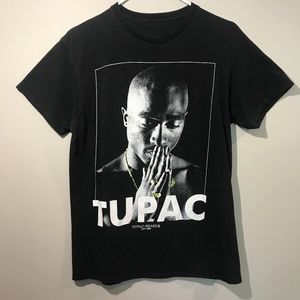 Tupac 2Pac Shakur Black Graphic T-shirt